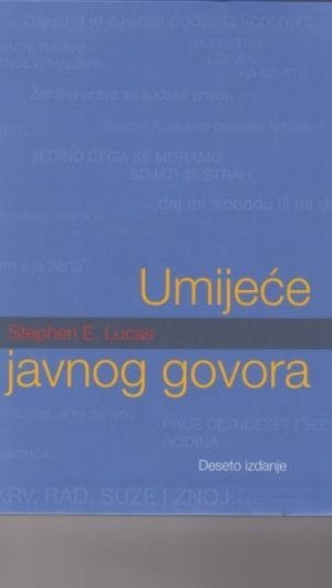 Naslovnica knjige UMIJEĆE JAVNOG GOVORA: 10. izdanje