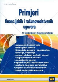 Naslovnica knjige PRIMJERI FINANCIJSKIH I RAČUNOVODSTVENIH UGOVORA: 3. izmijenjeno i dopunjeno izdanje