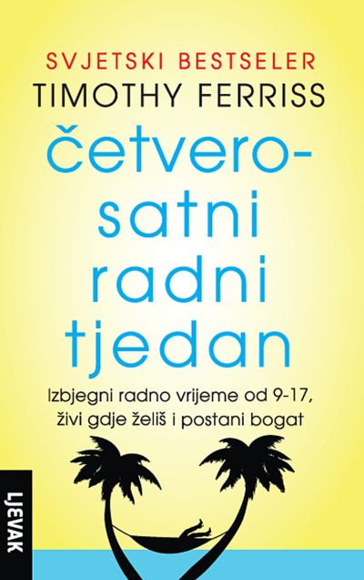 742 Naslovnica knjige ČETVEROSATNI RADNI TJEDAN: Izbjegni radno vrijeme od 9-17h, živi gdje želiš i postani bogat