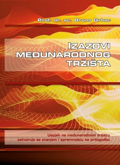 892 Naslovnica knjige IZAZOVI MEĐUNARODNOG TRŽIŠTA: Uspjeh na međunarodnom tržištu ostvaruje se znanjem i spremnošću na prilagodbu