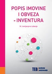 Naslovnica knjige POPIS IMOVINE I OBVEZA - INVENTURA: IV. izmijenjeno izdanje - Nikolina Bičanić, Marija Šarić, Irena Slovinac