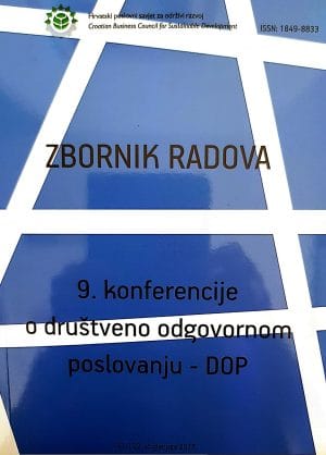 Naslovnica knjige ZBORNIK RADOVA 9. KONFERENCIJE O DRUŠTVENO ODGOVORNOM POSLOVANJU - DOP
