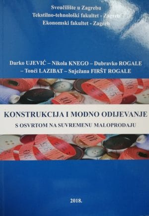 Naslovnica knjige KONSTRUKCIJA I MODNO ODIJEVANJE: s osvrtom na suvremenu maloprodaju - Snježana Firšt Rogale, Nikola Knego, Tonći Lazibat