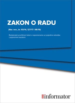 Naslovnica knjige ZAKON O RADU - Biljana Barjaktar