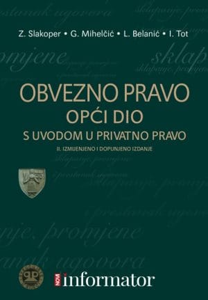 obvezno pravo opci dio 2022 Naslovnica knjige OBVEZNO PRAVO OPĆI DIO: S uvodom u privatno pravo