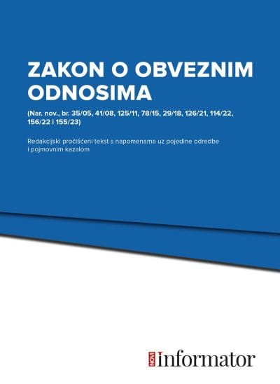 ZOO-2024-informator. Naslovnica knjige ZAKON O OBVEZNIM ODNOSIMA: (Nar. nov., br. 35/05, 41/08, 125/11, 78/15, 29/18 , 126/21, 114/22, 156/22 i 155/23) - Marijana Petković