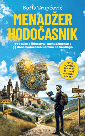 menadzer-hodocasnik-cover Naslovnica knjige MENADŽER HODOČASNIK: 33 pouke o liderstvu i menadžmentu s 33 dana hodočašća Camino de Santiago - Boris Trupčević