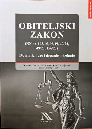 obiteljski zakon 4 izd Naslovnica knjige OBITELJSKI ZAKON: IV. izmijenjeno i dopunjeno izdanje - Tamara Možanić