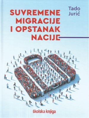 Naslovnica knjige SUVREMENE MIGRACIJE I OPSTANAK NACIJE - Tado Jurić