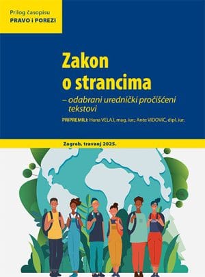 Naslovnica knjige ZAKON O STRANCIMA: Odabrani urednički pročišćeni tekstovi - Hana Velaj, Ante Vidović