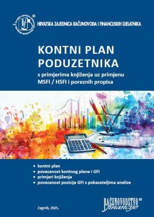 Naslovnica knjige KONTNI PLAN PODUZETNIKA: S primjerima knjiženja uz primjenu MSFI/HSFI i poreznih propisa - Danimir Gulin
