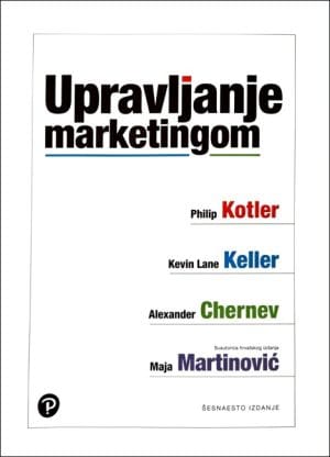 Naslovnica knjige UPRAVLJANJE MARKETINGOM: 16. IZDANJE - Kotler, Philip, Keller, Kevin Lane, Chernev, Alexander